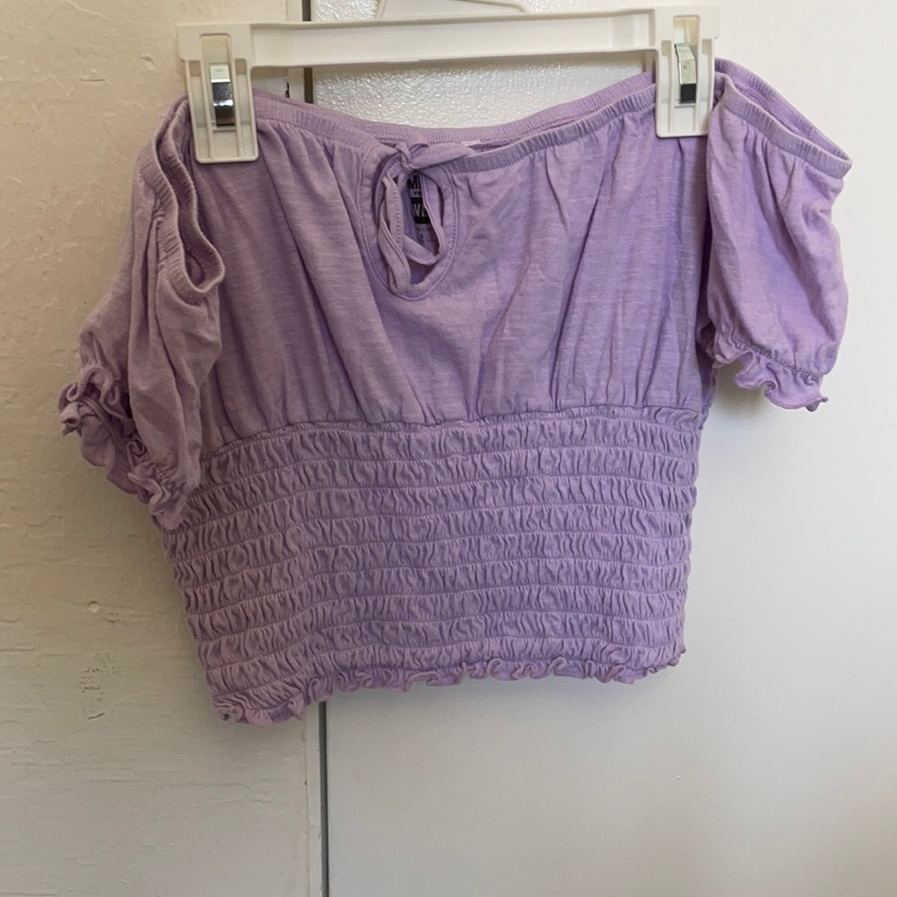 Purple off the shoulders